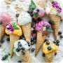 Several ice cream cones